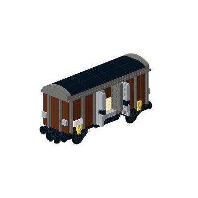 MOCBRICKLAND MOC 8433 4 Wheel Box Wagon 2