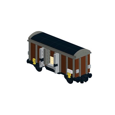 MOCBRICKLAND MOC 8433 4 Wheel Box Wagon 3