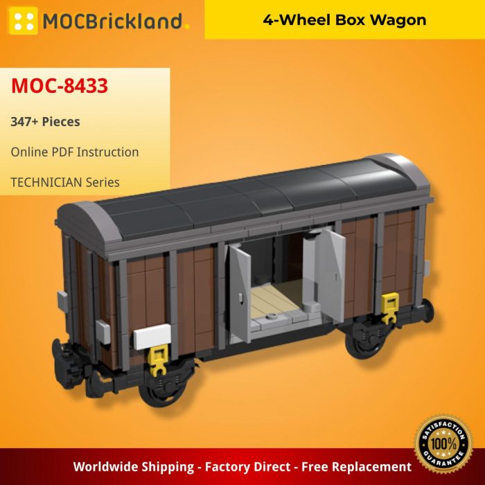 TECHNIC MOCBRICKLAND MOC-8433 4-Wheel Box Wagon MOCBRICKLAND