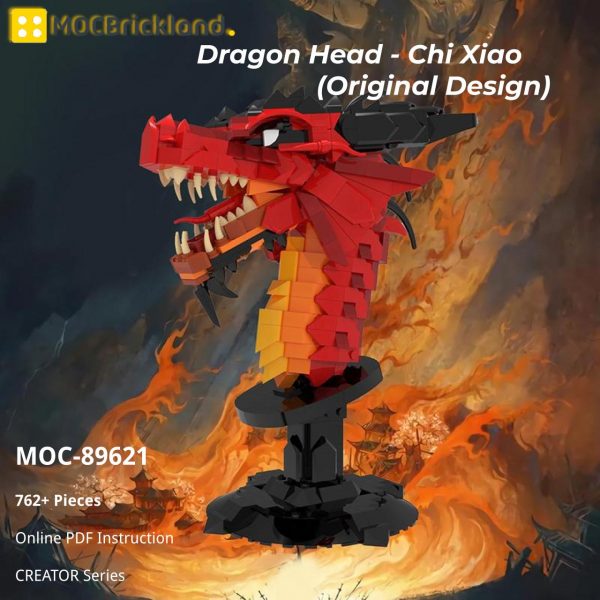 MOCBRICKLAND MOC 89621 Dragon Head Chi Xiao Original Design