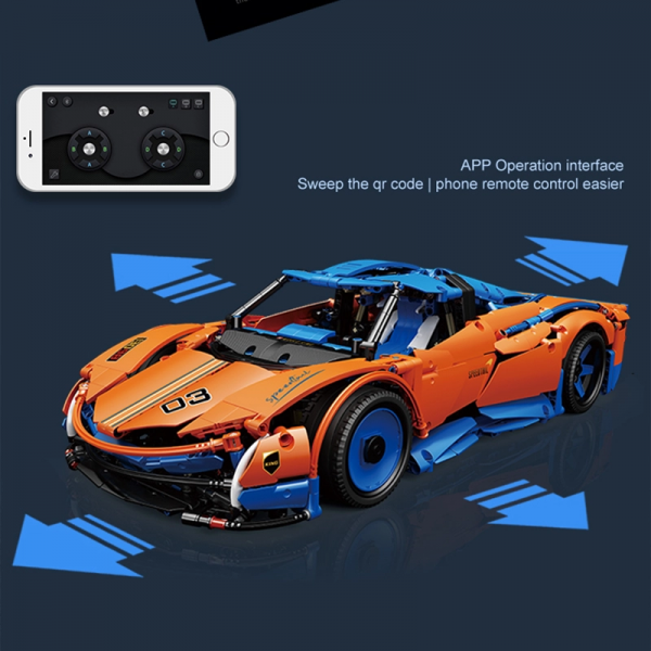 Mould King 13098 App Remote Control No.Speedtail Car 3