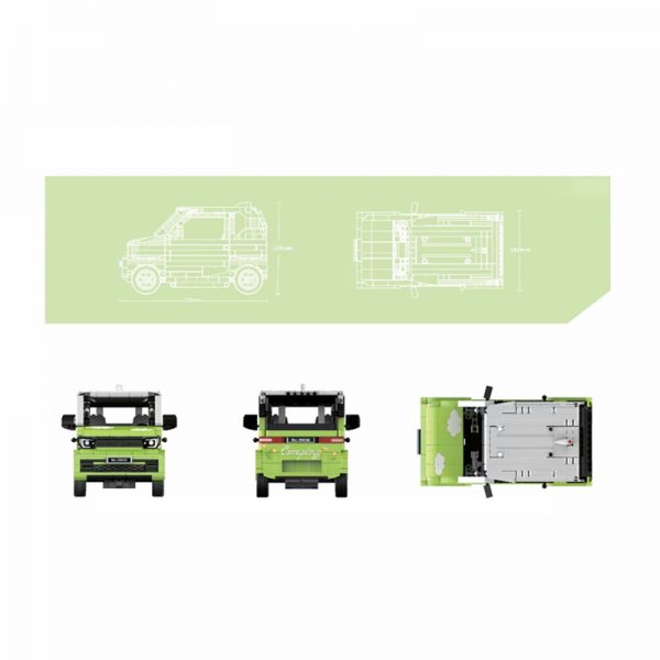 DECOOL 3903B Green Mini Remote Control Car 2