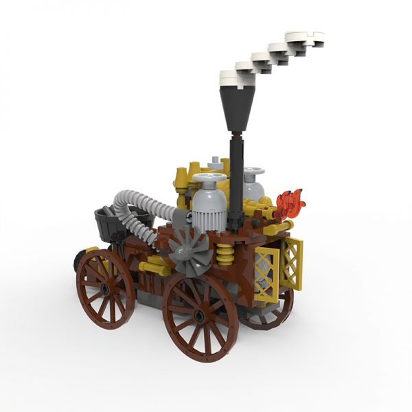 MOCBRICKLAND MOC 2406 Olivers Marvellous Self Moving Carriage Steampunk 2