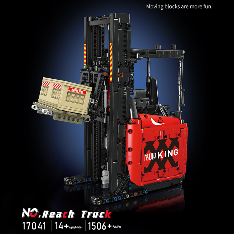 Technic Mould King 17041 Red Reach Truck with Motor