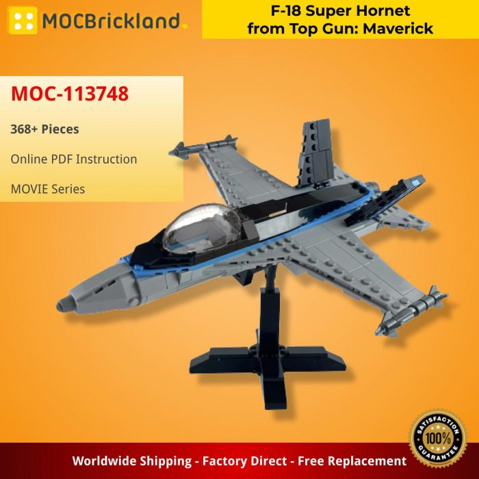 Movie MOC-113748 F-18 Super Hornet from Top Gun: Maverick MOCBRICKLAND