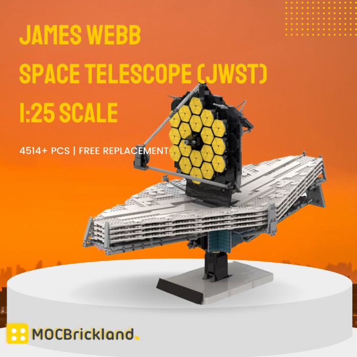 Space MOC-77613 James Webb Space Telescope (JWST) 1:25 Scale MOCBRICKLAND