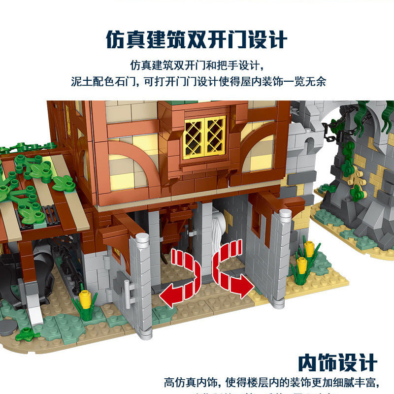 Modular Building Mork 033001 MEDIEVAL Medieval Guard Tower and Stable