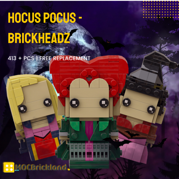 Movie MOC 89587 Hocus Pocus Brickheadz MOCBRICKLAND