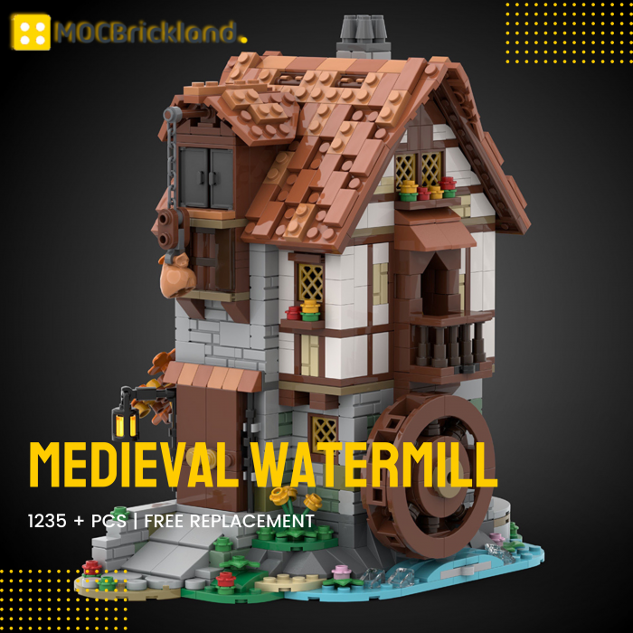Modular Building MOC-119708 Medieval Watermill MOCBRICKLAND