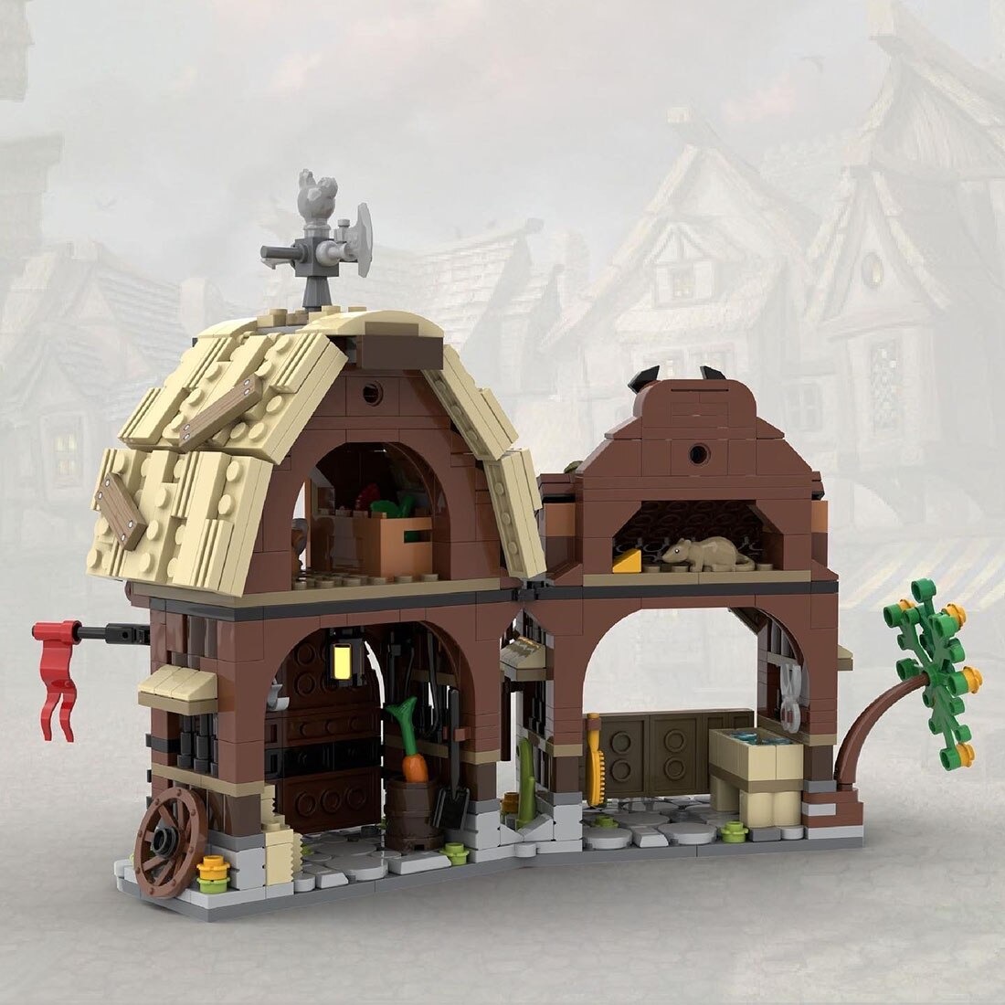 Medieval Barn And Stable MOC 114761 3