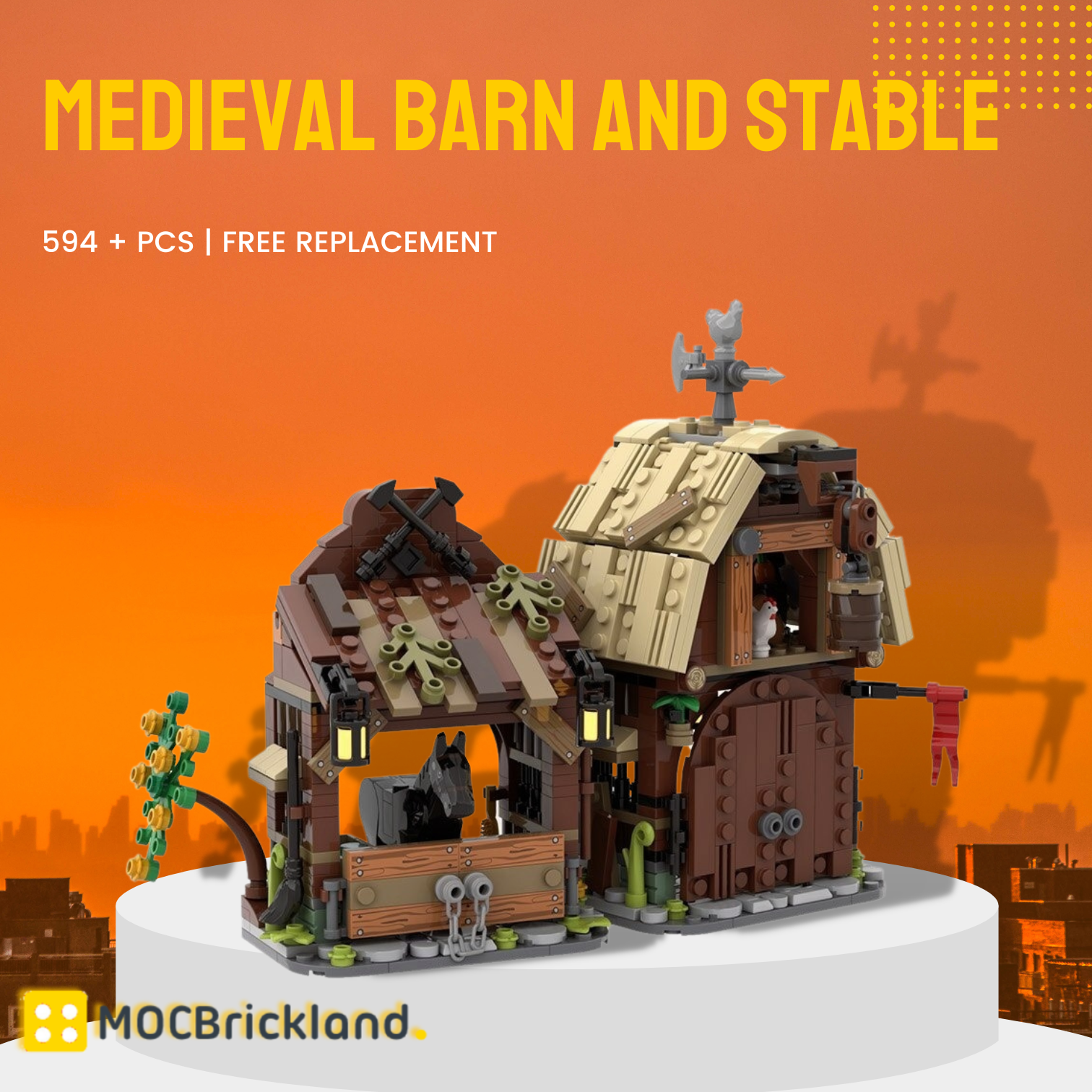Creator MOC-114761 Medieval Barn And Stable MOCBRICKLAND