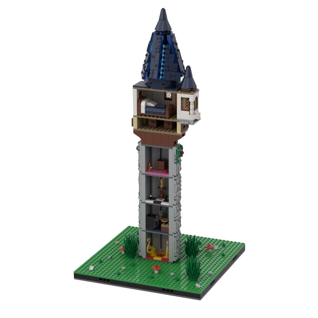 Rapunzel Tower Modular Fairy Tale World MOC 68309 5