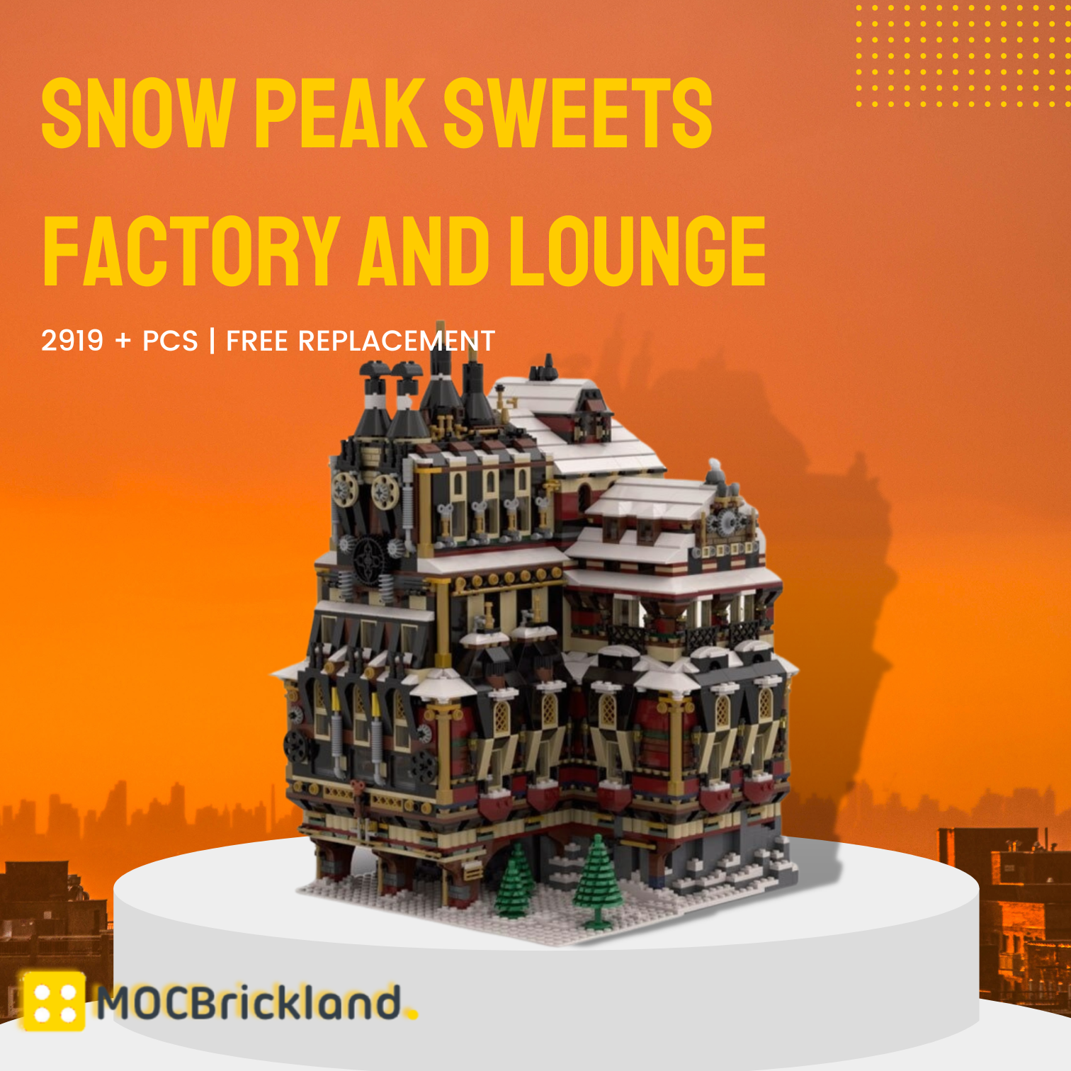 Modular Building MOC-125351 Snow Peak Sweets Factory And Lounge MOCBRICKLAND