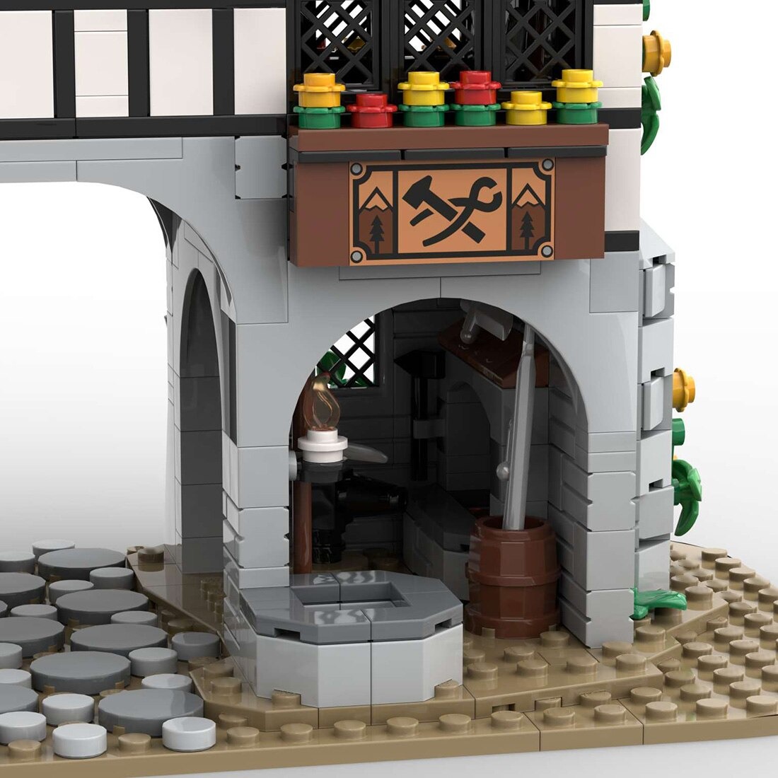 authorized moc 139581 fortress medieval main 4