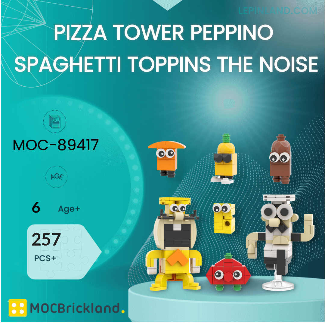 MOC Factory 89417 Pizza Tower Peppino Spaghetti Toppins The Noise