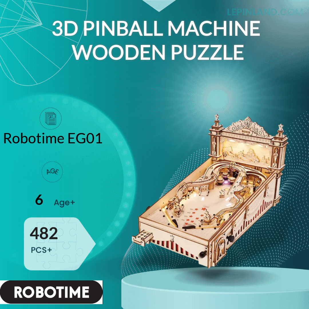 Creator Expert Robotime EG01 3D Pinball Machine Wooden Puzzle