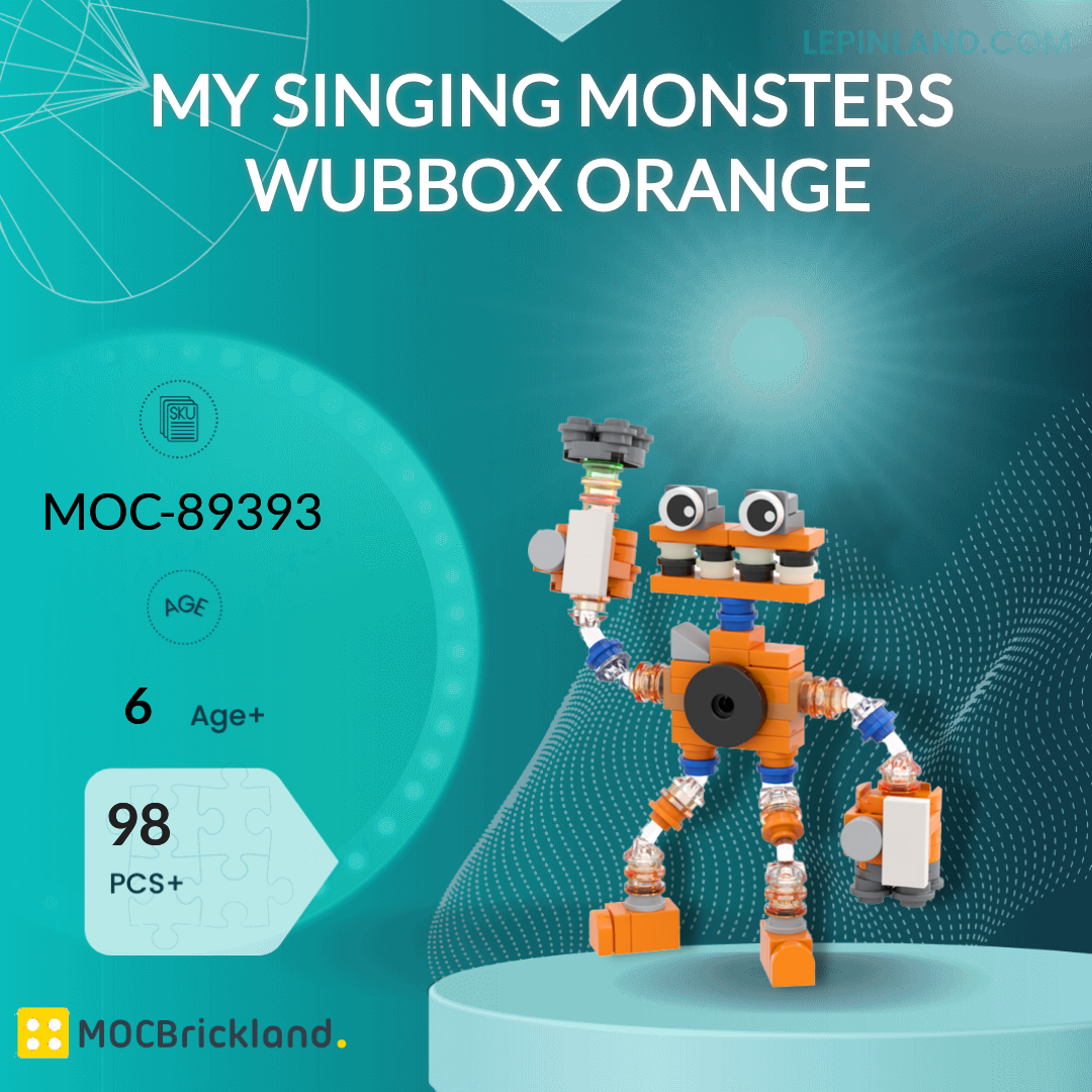 My Singing Monsters Wubbox Orange MOCBRICKLAND MOC-89393 Movies and Games  with 98 Pieces - MOC Brick Land