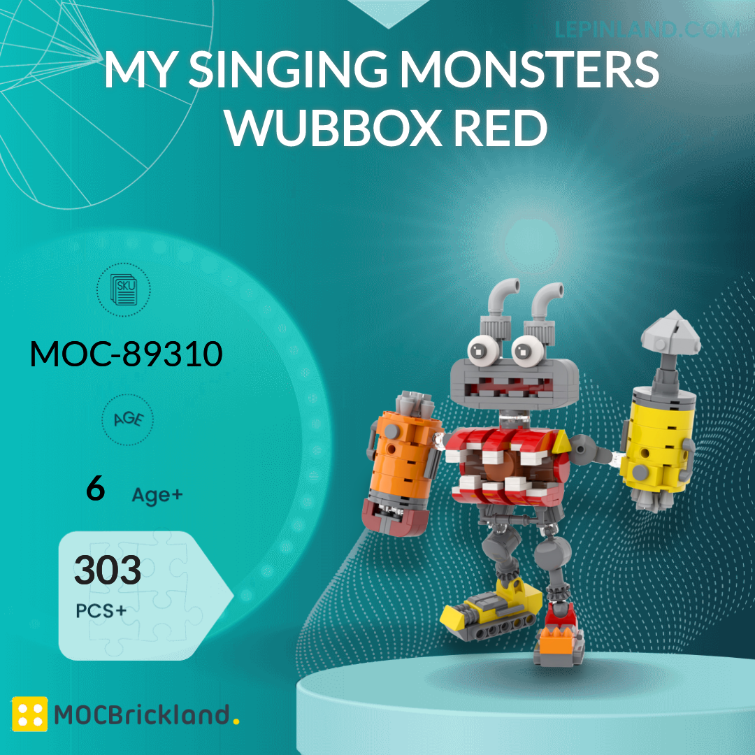 MOC Factory Block 89310 My Singing Monsters Wubbox Red Movies and
