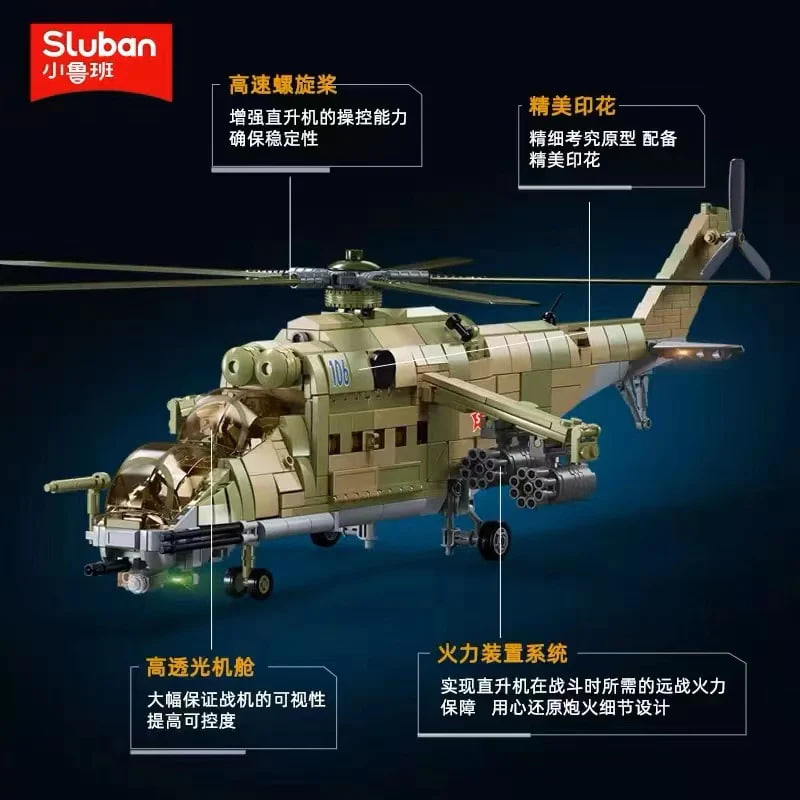 SLUBAN M38 B1137 MI 24S Armed Transport Helicopter 2
