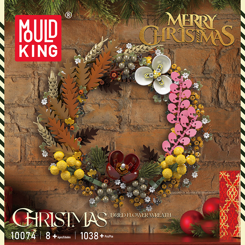 Mould King 10074 Christmas Dried Flower Wreath 1