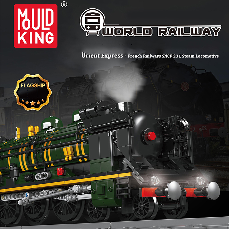 Mould King 12025 Orient Express French Railways SNCF 231 Steam Locomotive Train With Motor 1