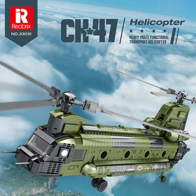 Reobrix 33031 CH 47 Heavy Multi Functional Transport Helicopter 1