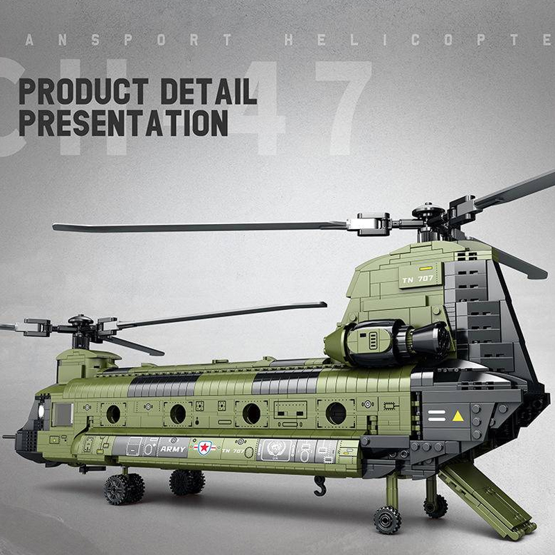 Reobrix 33031 CH 47 Heavy Multi Functional Transport Helicopter 5