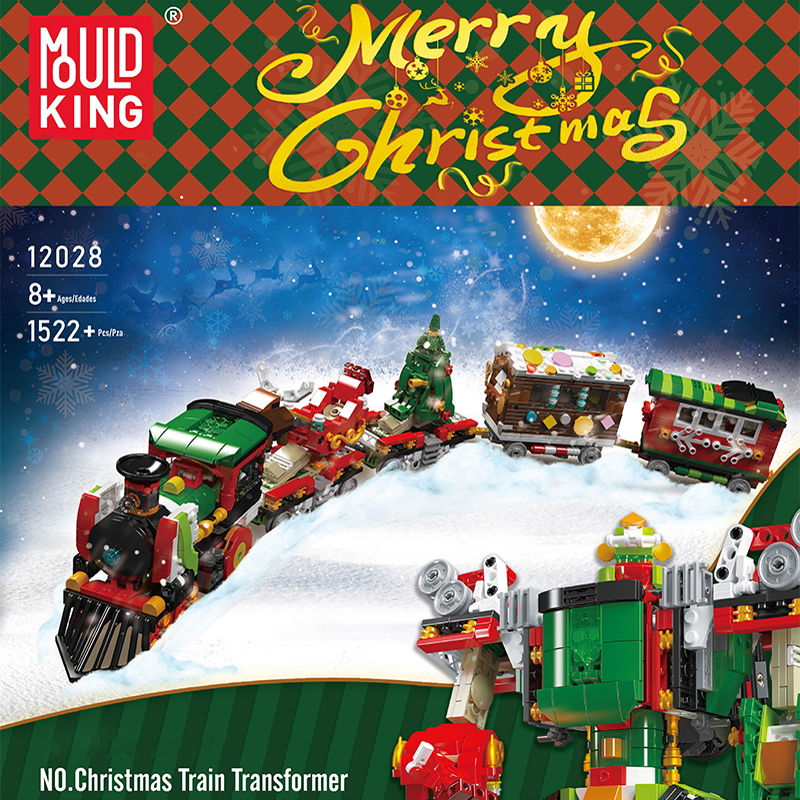 Mould King 12028 Christmas Train Transformer Robot 1
