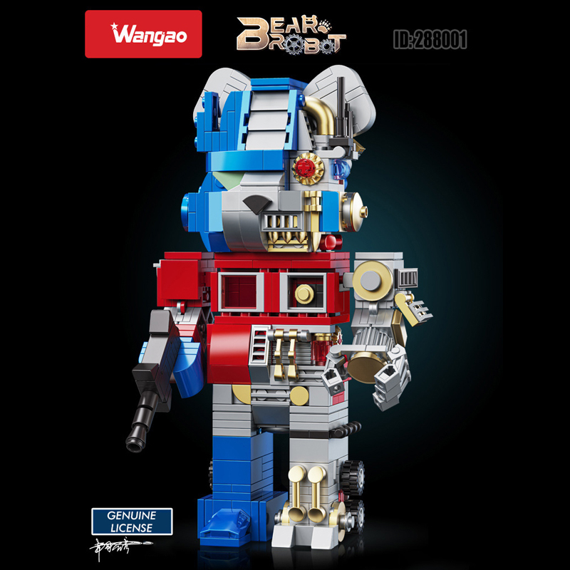Wangao 288001 Optimus Prime Semi Mechanical Bear Brick 1