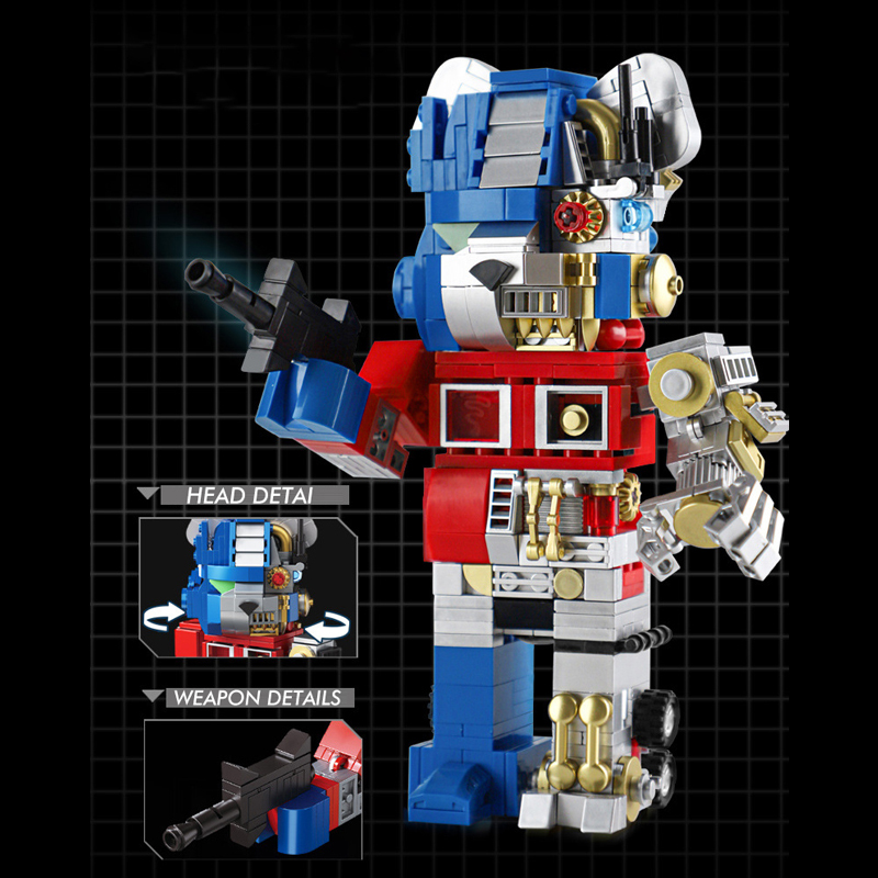 Wangao 288001 Optimus Prime Semi Mechanical Bear Brick 4