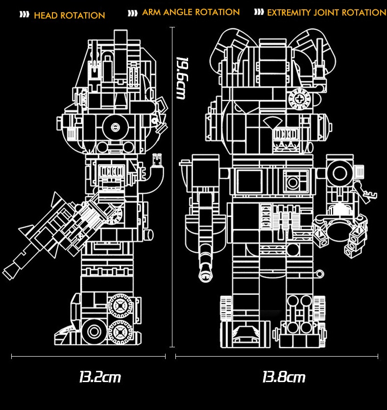 Wangao 288001 Optimus Prime Semi Mechanical Bear Brick 7