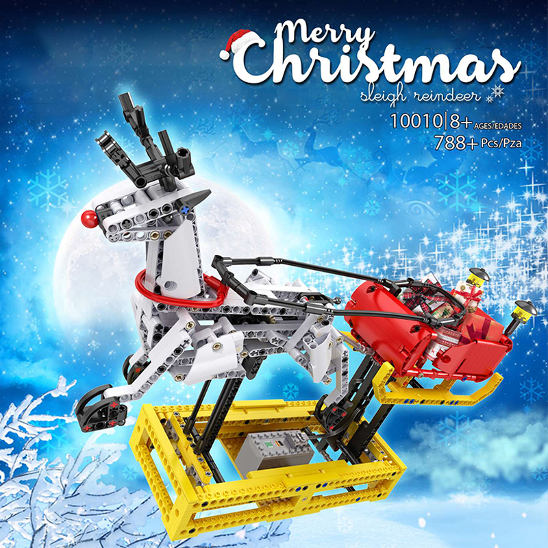 Mould King 10010 Christmas Santa Sleigh With Motor 1