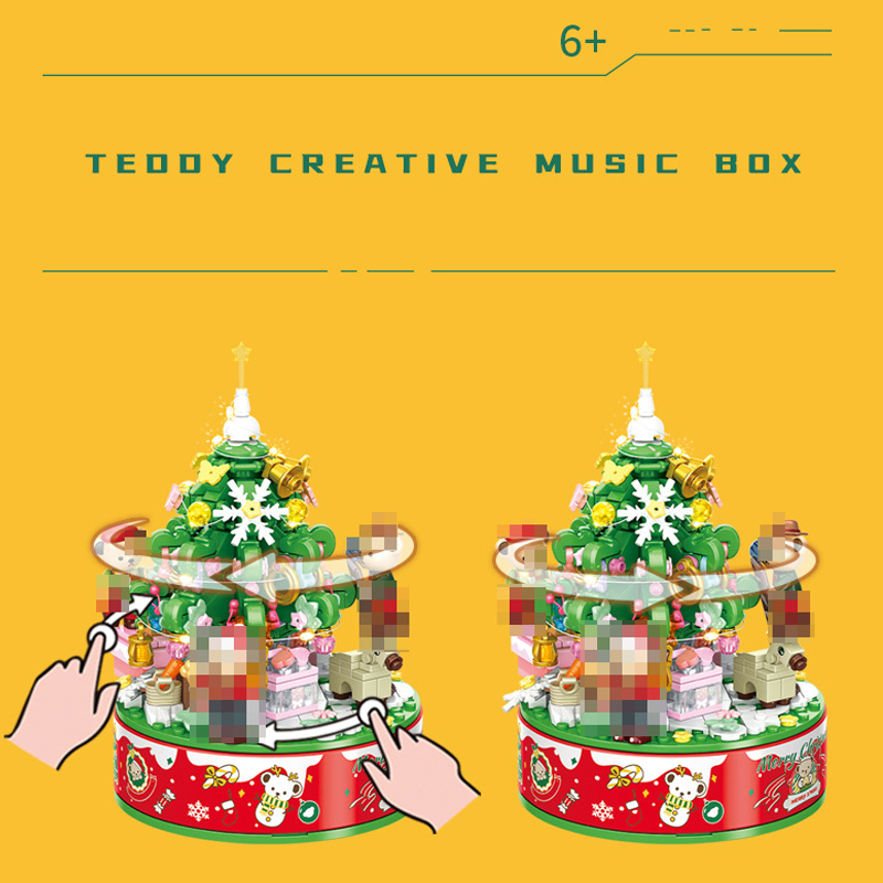 Panlos 881305 Teddy Bear Collection Christmas Music Box 4